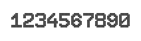 8×11数字点阵字体 ddN811AA1336
