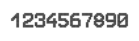 8×11数字点阵字体 ddN811AA1338