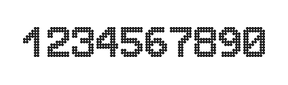 8×11数字点阵字体 ddN811AA1341