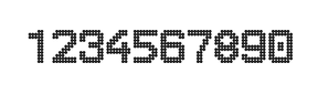 8×11数字点阵字体 ddN811AA1343
