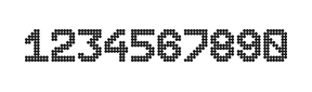 8×11数字点阵字体 ddN811AA1348