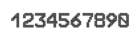 8×11数字点阵字体 ddN811AA1352