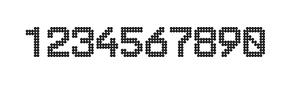 8×11数字点阵字体 ddN811AA1358