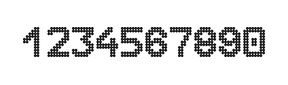 8×11数字点阵字体 ddN811AA1362