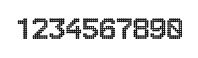 8×11数字点阵字体 ddN811AA1364