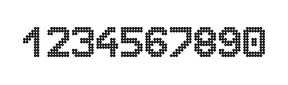 8×11数字点阵字体 ddN811AA1369