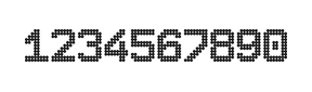 8×11数字点阵字体 ddN811AA1374