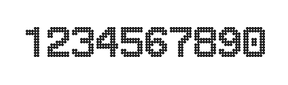 8×11数字点阵字体 ddN811AA1380