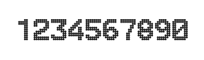 8×11数字点阵字体 ddN811AA1384