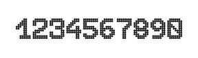 8×11数字点阵字体 ddN811AA1392