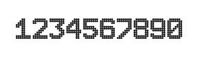 8×11数字点阵字体 ddN811AA1399