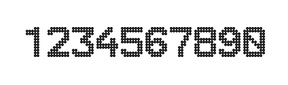 8×11数字点阵字体 ddN811AA1401