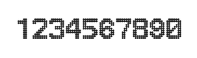 8×11数字点阵字体 ddN811AA1404