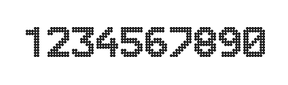 8×11数字点阵字体 ddN811AA1423