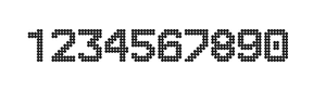 8×11数字点阵字体 ddN811AA1427