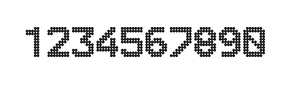 8×11数字点阵字体 ddN811AA1428
