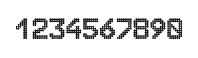 8×11数字点阵字体 ddN811AA1430