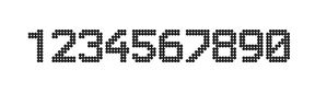8×11数字点阵字体 ddN811AA1439