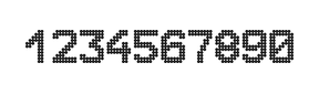 8×11数字点阵字体 ddN811AA1442