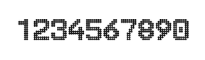 8×11数字点阵字体 ddN811AA1443