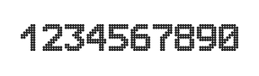 8×11数字点阵字体 ddN811AA1444