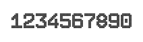 8×11数字点阵字体 ddN811AA1447