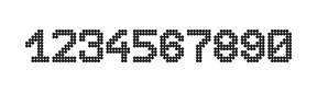 8×11数字点阵字体 ddN811AA1454
