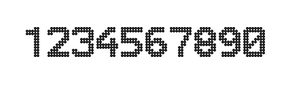 8×11数字点阵字体 ddN811AA1460