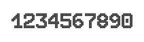 8×11数字点阵字体 ddN811AA1462
