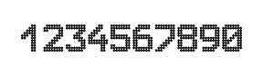 8×11数字点阵字体 ddN811AA1468