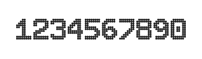 8×11数字点阵字体 ddN811AA1471