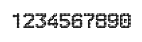 8×11数字点阵字体 ddN811AA1473