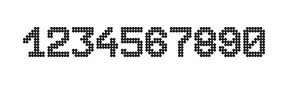 8×11数字点阵字体 ddN811AA1474