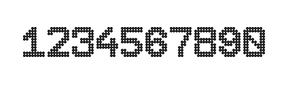 8×11数字点阵字体 ddN811AA1475