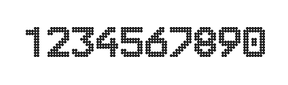 8×11数字点阵字体 ddN811AA1478