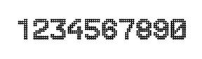 8×11数字点阵字体 ddN811AA1479