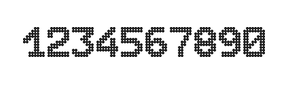 8×11数字点阵字体 ddN811AA1484
