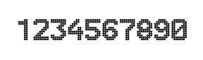 8×11数字点阵字体 ddN811AA1487