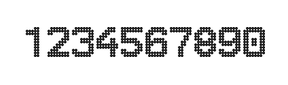 8×11数字点阵字体 ddN811AA1489
