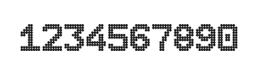 8×11数字点阵字体 ddN811AA1493
