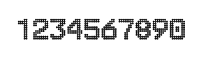 8×11数字点阵字体 ddN811AA1496