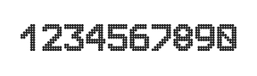 8×11数字点阵字体 ddN811AA1497