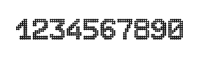 8×11数字点阵字体 ddN811AA1499