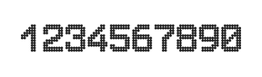8×11数字点阵字体 ddN811AA1501