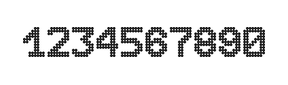 8×11数字点阵字体 ddN811AA1502