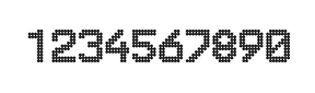 8×11数字点阵字体 ddN811AA1512