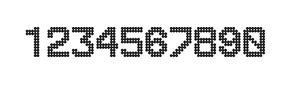 8×11数字点阵字体 ddN811AA1517