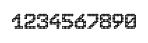 8×11数字点阵字体 ddN811AA1519