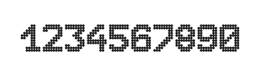 8×11数字点阵字体 ddN811AA1520
