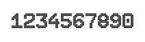8×11数字点阵字体 ddN811AA1522